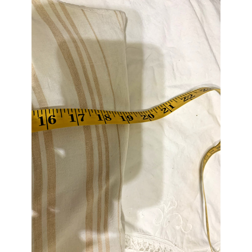 Calypso St. Barth Size 12 Beige & White Striped Beaded Linen Blend Maxi Dress - Picture 5 of 11
